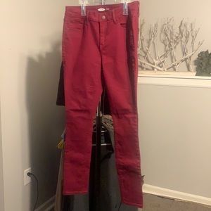 Old Navy RockStar Super Skinny Maroon Jeans 10